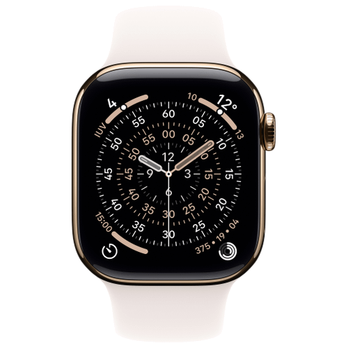 Apple Apple WATCH Series 11 42mm GPS+Cellular Titangehäuse Gold Sportarmband Blassrosa S/M