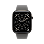 Apple Watch Series 11 42mm GPS+Cellular Titan Natur Sportarmband Steingrau S/M