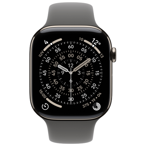 Apple Apple WATCH Series 11 42mm GPS+Cellular Titangehäuse Natur Sportarmband Steingrau S/M