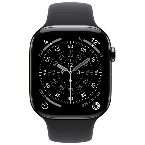 Apple Apple WATCH Series 11 42mm GPS+Cellular Titangehäuse Schiefer Sportarmband Schwarz M/L