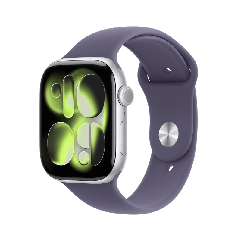 Apple WATCH Series 11 46mm GPS Aluminiumgehäuse Silber Sportarmband Nebelviolett S/M