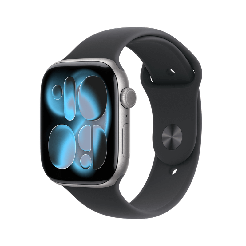 Apple WATCH Series 11 46mm GPS Aluminiumgehäuse Space Grau Sportarmband Schwarz M/L