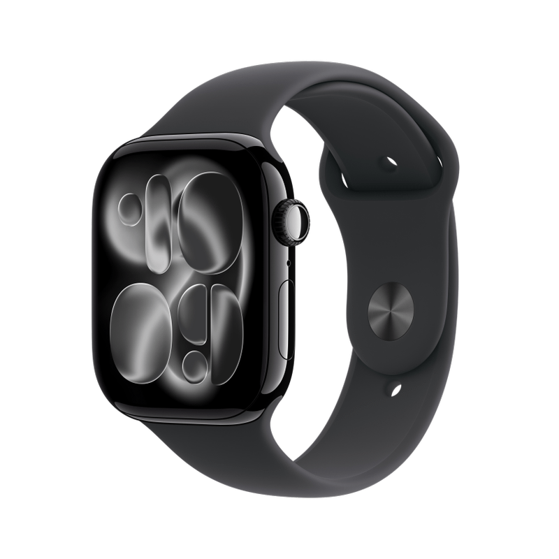 Apple WATCH Series 11 46mm GPS+Cellular Aluminiumgehäuse Diamantschwarz Sportarmband Schwarz M/L