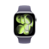 Apple Watch Series 11 46mm GPS+Cellular Aluminium Silber Sportarmband Nebelviolett M/L