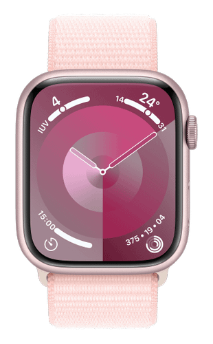 Apple Apple WATCH Series 9 45mm GPS Aluminiumgehäuse Rosé Sport Loop Hellrosa