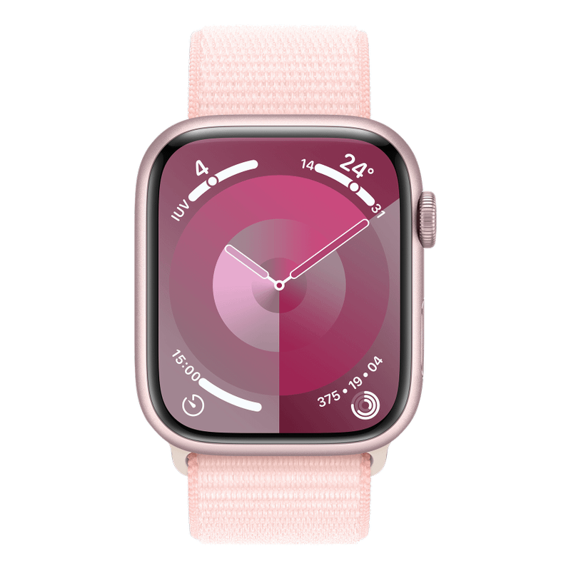 Apple WATCH Series 9 45mm GPS Aluminiumgehäuse Rosé Sport Loop Hellrosa
