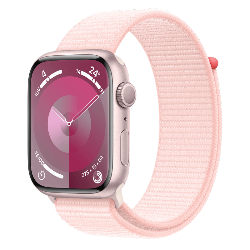 Apple WATCH Series 9 45mm GPS Aluminiumgehäuse Rosé Sport Loop Hellrosa