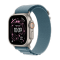 Apple Watch Ultra 3 Titan Natur Alpine Loop Hellblau L