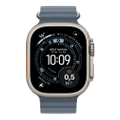 Apple Watch Ultra 3 Titan Natur Ocean Armband Maritimblau