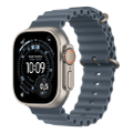 Apple Watch Ultra 3 Titan Natur Ocean Armband Maritimblau