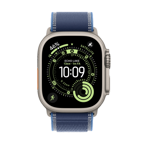 Apple Apple Watch Ultra 3 Titan Natur Trail Loop Blau/Hellblau M/L