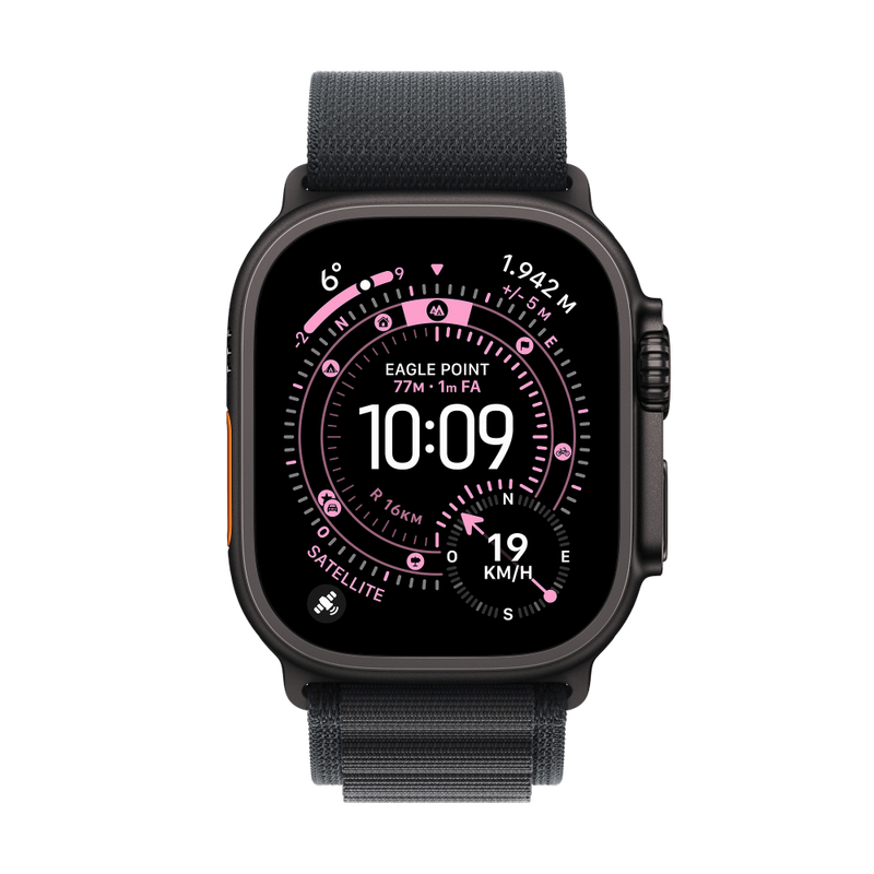 Apple Watch Ultra 3 Titan Schwarz Alpine Loop Schwarz S