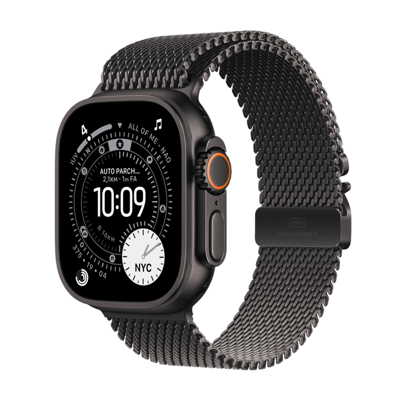 Apple Watch Ultra 3 Titan Schwarz Milanaisearmband Titan Schwarz L