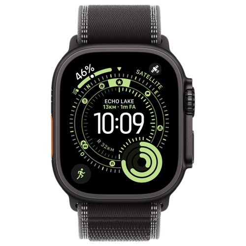 Apple Apple Watch Ultra 3 Titan Schwarz Trail Loop Schwarz/Kohlegrau M/L