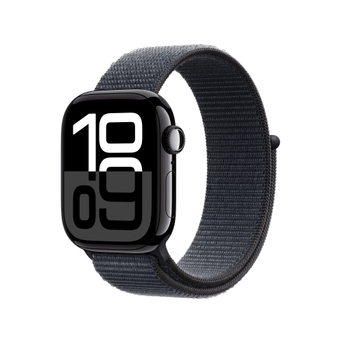 Apple Apple Watch Series 10 42mm GPS Aluminiumgehäuse Diamantschwarz Sport Loop Tinte