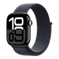Apple Watch Series 10 42mm GPS Aluminiumgehäuse Diamantschwarz Sport Loop Tinte