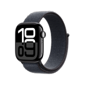 Apple Watch Series 10 42mm GPS Aluminiumgehäuse Diamantschwarz Sport Loop Tinte