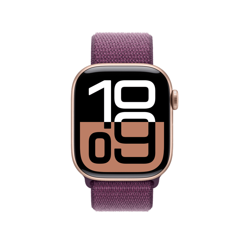 Apple Watch Series 10 42mm GPS+Cellular Aluminiumgehäuse Roségold Sport Loop Pflaume