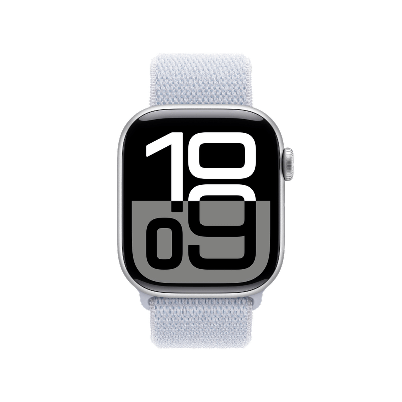 Apple Watch Series 10 42mm GPS+Cellular Aluminiumgehäuse Silber Sport Loop Blaue Wolke