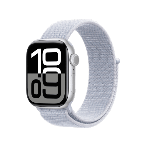 Apple Apple Watch Series 10 42mm GPS+Cellular Aluminiumgehäuse Silber Sport Loop Blaue Wolke
