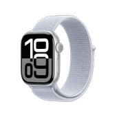 Apple Watch Series 10 42mm GPS+Cellular Aluminiumgehäuse Silber Sport Loop Blaue Wolke
