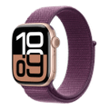 Apple Watch Series 10 46mm GPS Aluminium Roségold Sport Loop Pflaume