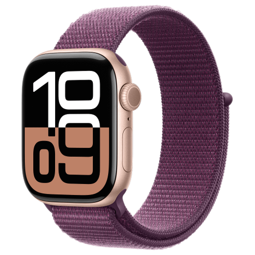 Apple Apple Watch Series 10 46mm GPS+Cellular Aluminiumgehäuse Roségold Sport Loop Pflaume