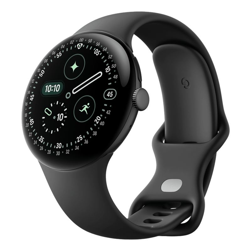 Google Pixel Watch 4 45mm Bluetooth Matte Black Sportarmband Obsidian