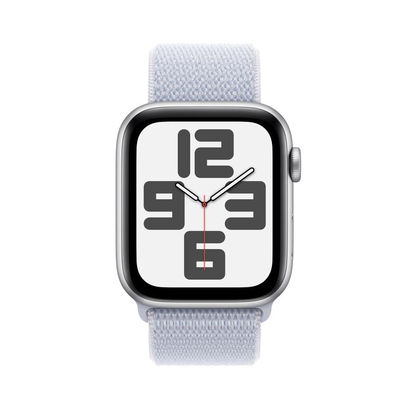 Apple WATCH SE (2022) 44mm GPS Aluminiumgehäuse Silber Sport Loop Blaue Wolke