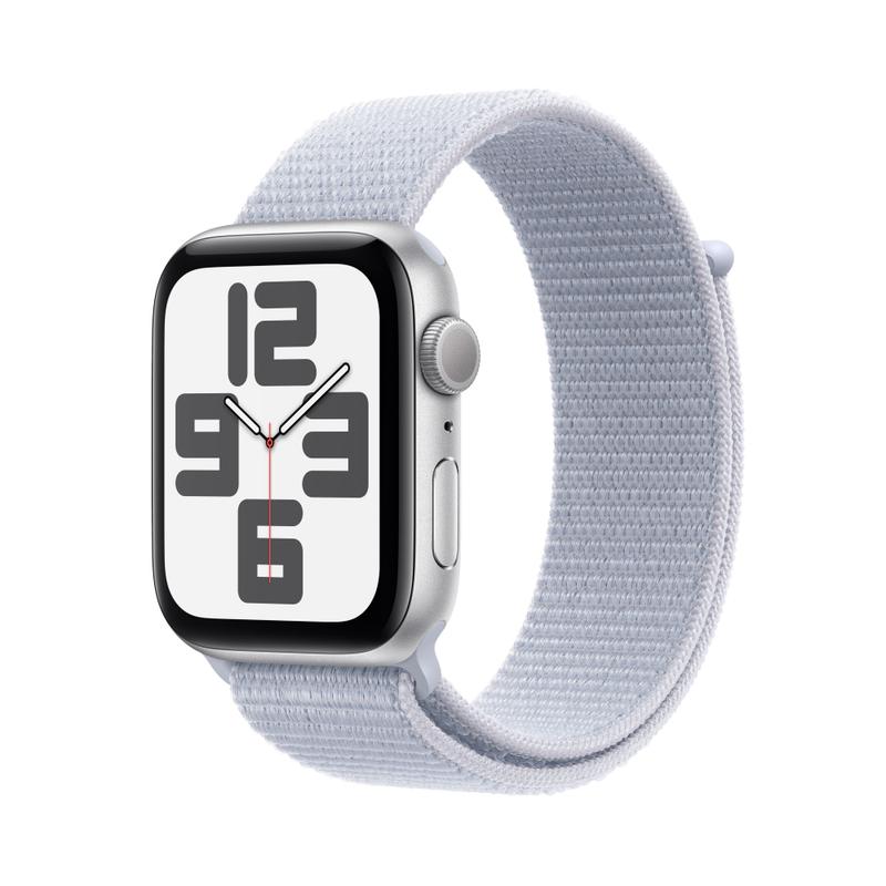 Apple WATCH SE (2022) 44mm GPS Aluminiumgehäuse Silber Sport Loop Blaue Wolke