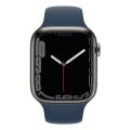 Apple WATCH Series 7 45mm GPS+Cellular Edelstahlgehäuse Graphit Sportarmband Abyssblau