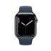 Watch Series 7 45mm GPS+Cellular Edelstahl Graphit Sportarmband Abyssblau