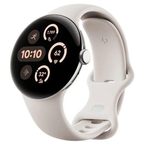 Google Google Pixel Watch 3 41mm Bluetooth Polished Silver Sportarmband Porcelain