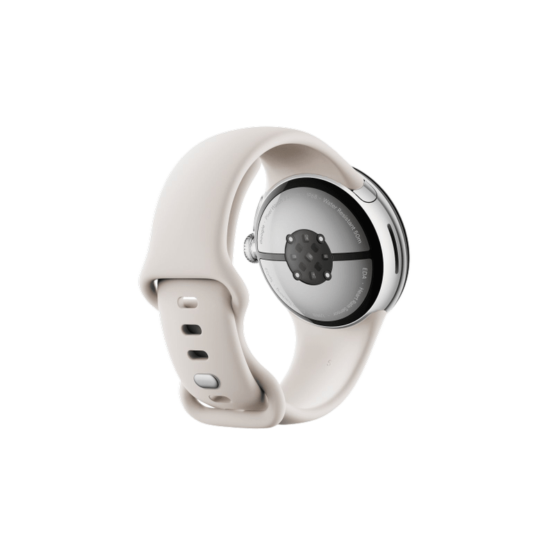 Google Pixel Watch 3 41mm Bluetooth Polished Silver Sportarmband Porcelain