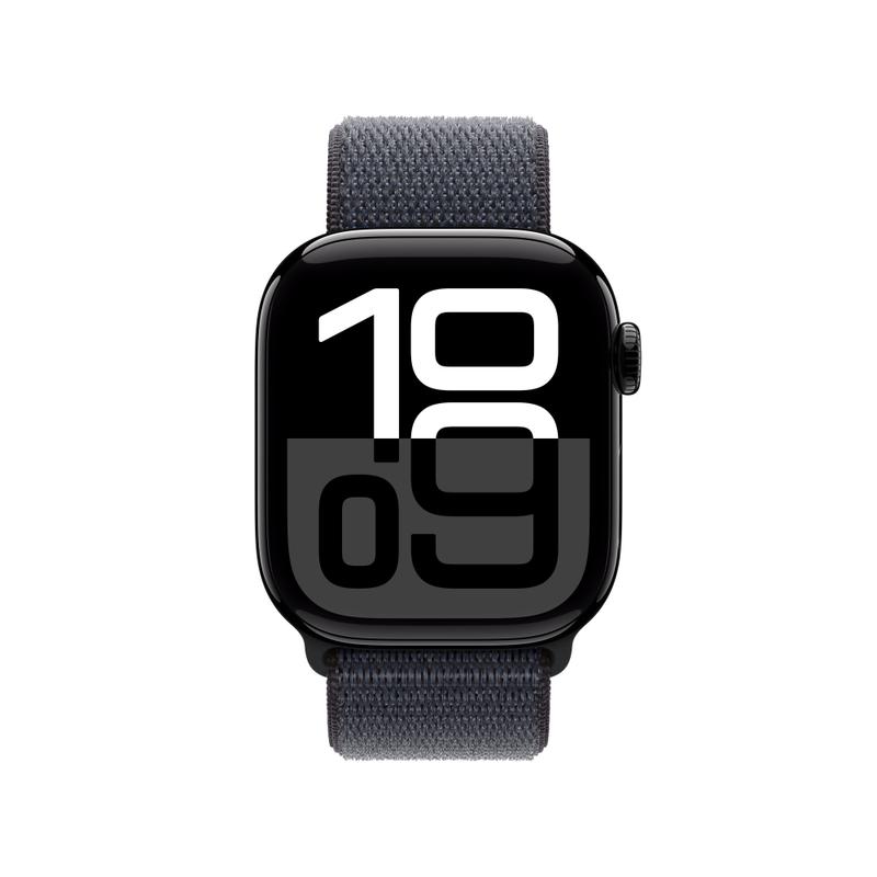 Apple Watch Series 10 42mm GPS+Cellular Aluminiumgehäuse Diamantschwarz Sport Loop Tinte