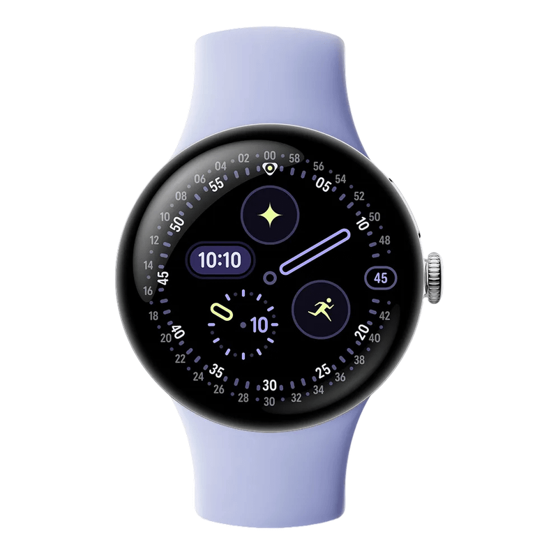 Google Pixel Watch 4 41mm Bluetooth Polished Silver Sportarmband Iris