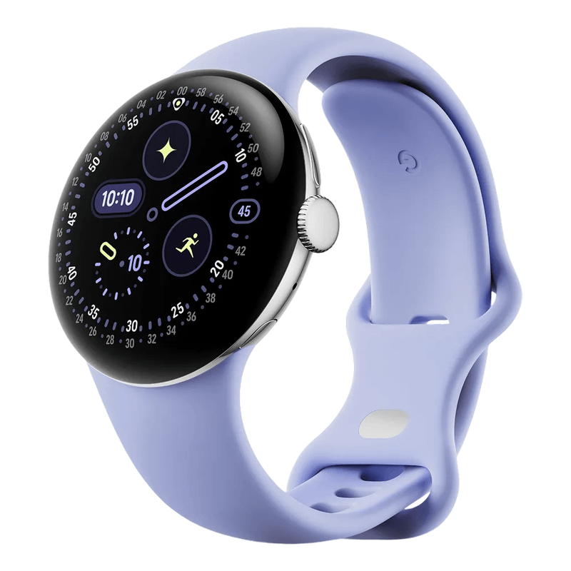Google Pixel Watch 4 41mm Bluetooth Polished Silver Sportarmband Iris
