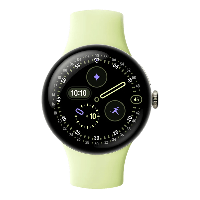 Google Pixel Watch 4 41mm Bluetooth Champagne Gold Sportarmband Lemongras