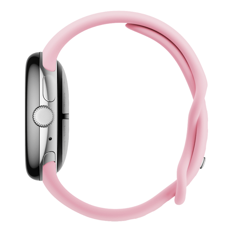 Google Pixel Watch 3 41mm LTE Polished Silver Sportarmband Rose Quartz