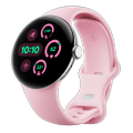 Google Pixel Watch 3 41mm LTE Polished Silver Sportarmband Rose Quartz