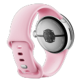Google Pixel Watch 3 41mm LTE Polished Silver Sportarmband Rose Quartz