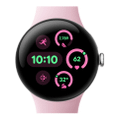 Google Pixel Watch 3 41mm LTE Polished Silver Sportarmband Rose Quartz