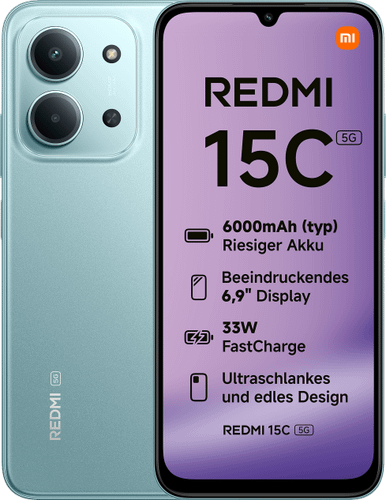 Xiaomi Xiaomi Redmi 15C 5G 4GB RAM 128GB Mint Green
