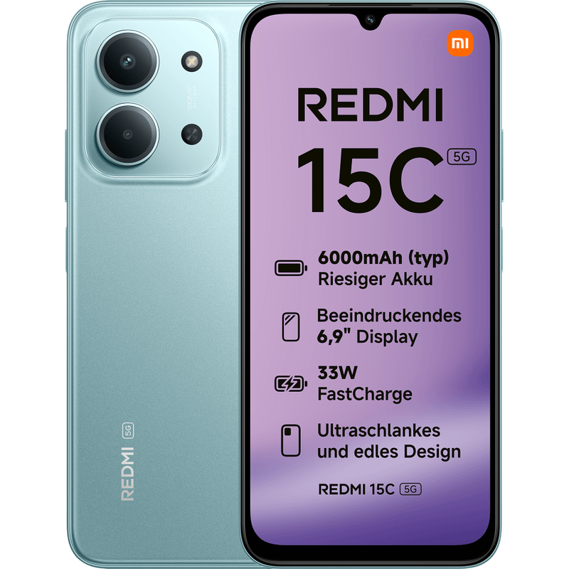 Xiaomi Redmi 15C 5G 4GB RAM 128GB Mint Green