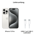 Apple iPhone 15 Pro 1TB Titan Weiß
