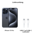 Apple iPhone 15 Pro 256GB Titan Blau