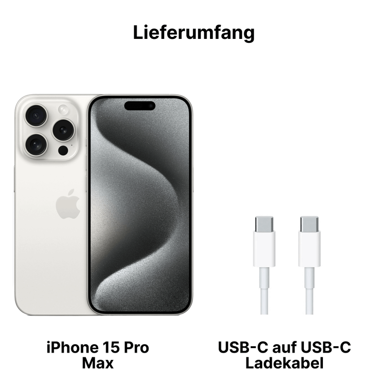 Apple iPhone 15 Pro Max 1TB Titan Weiß