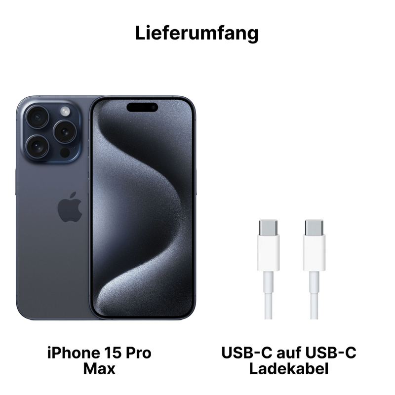 Apple iPhone 15 Pro Max 256GB Titan Blau
