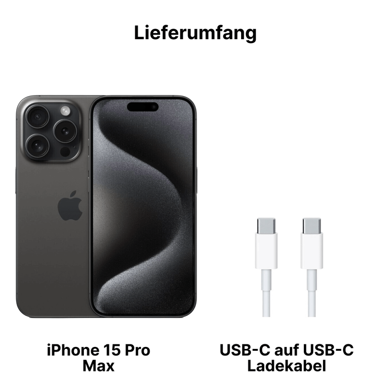 Apple iPhone 15 Pro Max 256GB Titan Schwarz