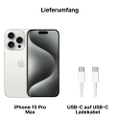 Apple iPhone 15 Pro Max 512GB Titan Weiß